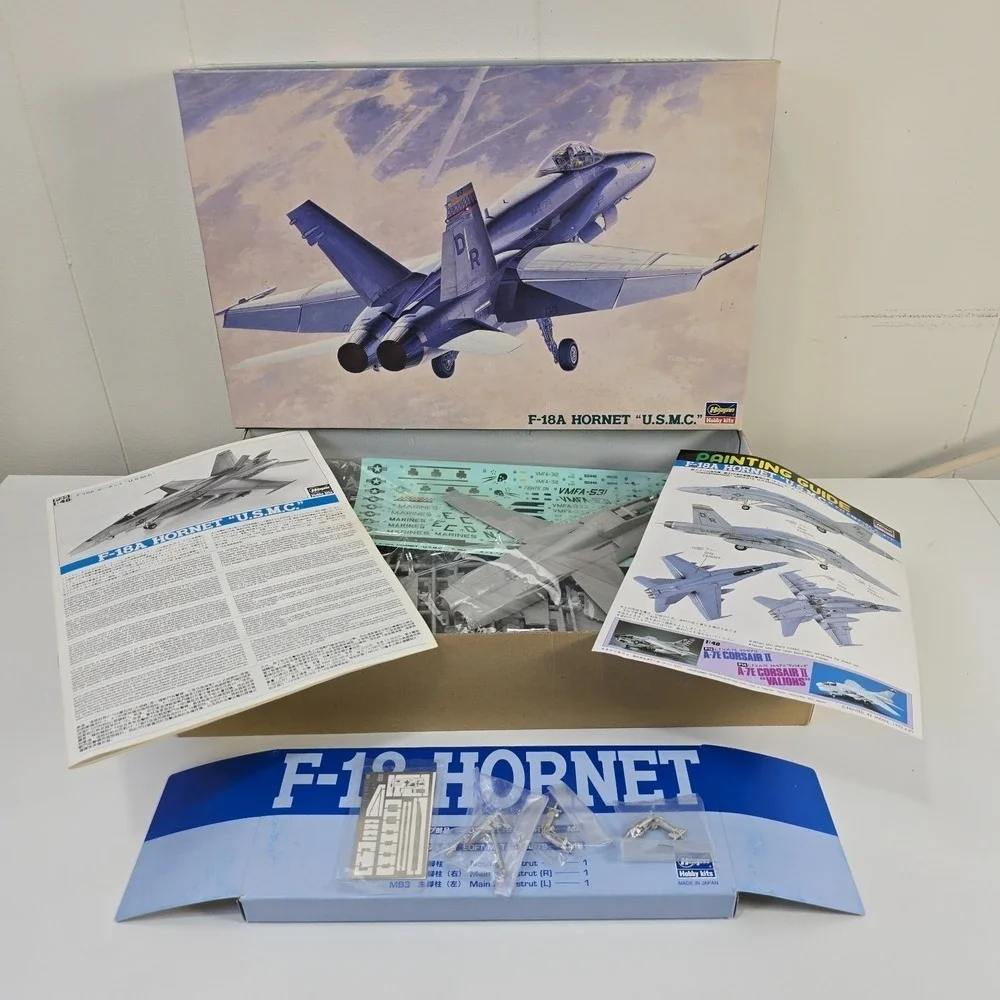 Hasegawa F-18A Hornet USMC 1/48 P25 07025 NOS Japan Model Kit OPEN Parts‎ Sealed
